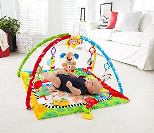 Fisher-Price Gimnasio aprendizaje de perrito, manta de juego bebé (Mattel FBD48) , color/modelo surtido