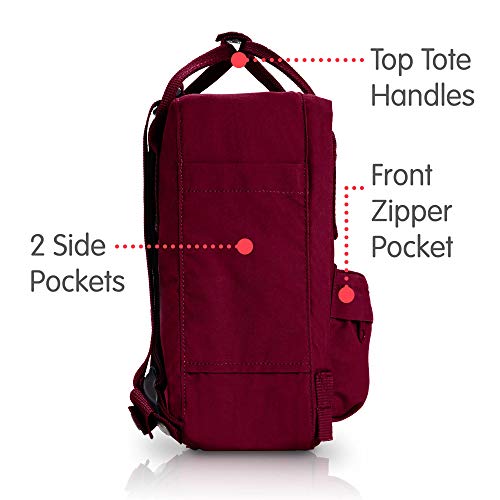 Fjällräven 23561 Kanken Mini - Mochila de 7 Litros, Unisex, Rojo (Plum), 20 x 29 x 13 cm