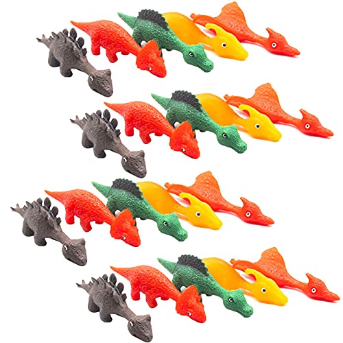 fllyiingu 20 Piezas De Tirachinas Animales Juguetes para Los Dedos, Dinosaurios Elásticos Voladores Juguetes Divertidos Tirachinas para Dedos Catapulta Animales Juguetes Flicking Juguetes Voladores