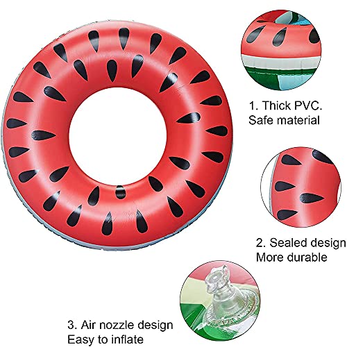 Flotador de SandíA, Flotador Inflable de Piscina, Flotador Inflable Gigante, Anillo de NatacióN para Verano, Agua, Juguete Hinchable, Piscina Hinchable, para Adultos y Niños, Aire Libre de La Playa