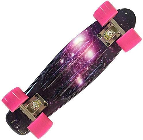 FMXYMC Mini patineta, patineta Cruiser Penny de 22", Tablas de Patinaje Completas portátiles, Longboard Retro para Principiantes, Deportes de Surf Callejero, para niños/niñas