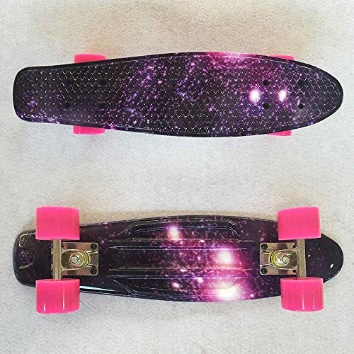 FMXYMC Mini patineta, patineta Cruiser Penny de 22", Tablas de Patinaje Completas portátiles, Longboard Retro para Principiantes, Deportes de Surf Callejero, para niños/niñas