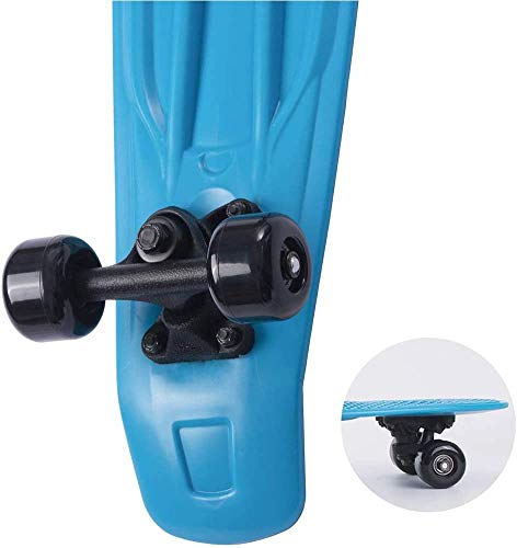 FMXYMC Mini patineta, Tabla de Crucero Penny Cruiser de 22", Tablas de Skate para Principiantes, Tabla Antideslizante para Tablas pequeñas al Aire Libre Sport Street,Púrpura