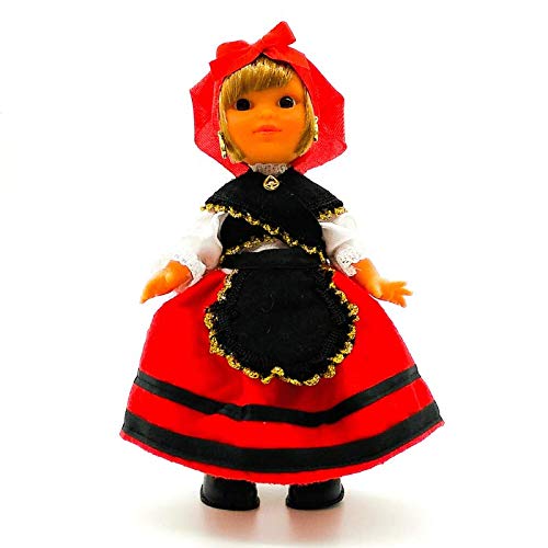 Folk Artesanía Muñeca Regional colección 25 cm Vestido típico Gallega Galicia España.