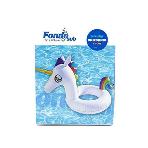 fondosub Flotador Infantil Unicornio de 3 a 6 años 50 cm (88306), Blanco