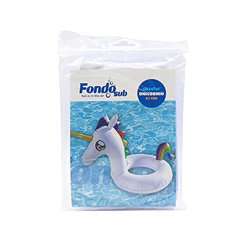 fondosub Flotador Infantil Unicornio de 3 a 6 años 50 cm (88306), Blanco