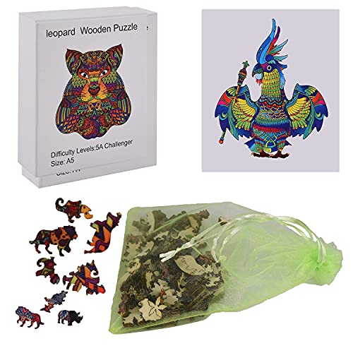 FORMIZON Rompecabezas de Animales, Forma Única Piezas de Puzzle, Piezas de Rompecabezas, 8D Puzzle de Madera, Puzzle de Animales para Colección de Juegos Familiares