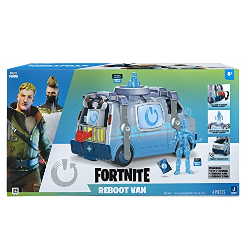 Fortnite- Característica Deluxe Reboot Van, vehículo electrónico con Dos Figuras articuladas de 10 cm (Etapa 1) y reiniciar el recluto Jonesy y Accesorios, Multicolor (Jazwares FNT0897)