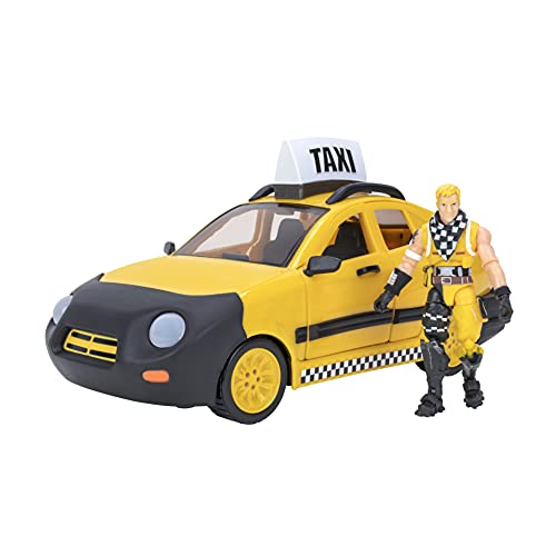 Fortnite Joy Ride Taxi Vehículo con Figura articulada de 4 Pulgadas, Multicolor (Jazwares FNT0817)