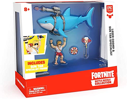 Fortnite Laser Chomp Glider and Sun Tan Specialist Figura de acción