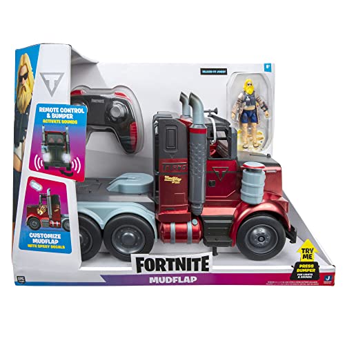 FORTNITE Mudflap FNT0733 - Coche teledirigido con Figura de acción móvil y Accesorios, Juguete a Partir de 8 años