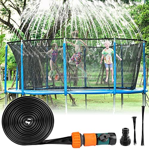 Fostoy Rociador de Trampolín, 12m Aspersor Trampolín Set para Niños, Verano Aspersor de Trampolín para Parque de Agua Divertido