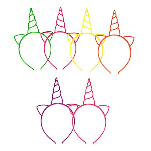 FRCOLOR 12 Unicornios Diademas Hairbands para el Juego de Roles de Halloween y Surtido de Bolas de Colores