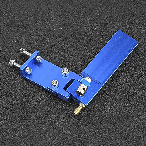 frenma Timón RC Aluminio, Timón RC, Anticorrosión Antióxido para RC Racing Modelo Al Aire Libre Barco Eléctrico Marino(Azul, 75 mm)