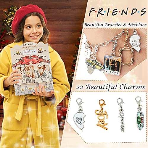 Friends Calendario Adviento 2021, Calendario Adviento Joyas para Mujer, Adolescentes y Niñas con 24 Accesorios