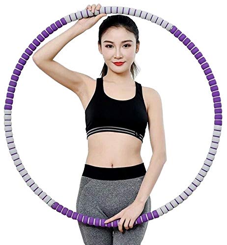 FSJD Pérdida de Peso Hula Hoop Acero Inoxidable Ejercicio ponderado Fitness Aros Adultos