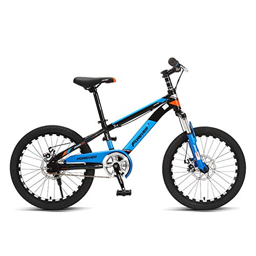 FUFU 18"y 20" Bicicleta para Niños Montaña Cross Country Boy Girl Junior High School Pupil Adolescente (Color : Blue, Size : 20in)