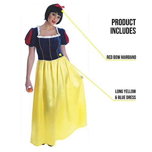 Fun Shack Disfraz Blancanieves Mujer, Disfraz Halloween Mujer Disponible en Talla S