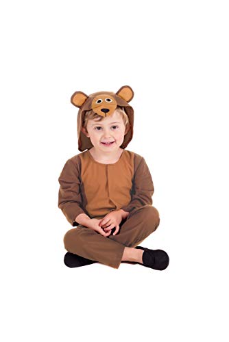 Fun Shack Disfraz Unisex de Oso Pardo para bebé. Un Adorable Mono marrón de Osito con Capucha, 12 Meses