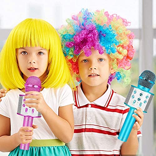 Fun Toys para niños de 4 a 15 años, micrófono de karaoke de mano para niños de 7 a 14 años, regalos de cumpleaños para 8, 9, 10, 11 años, adolescentes, niños y niñas (azul)