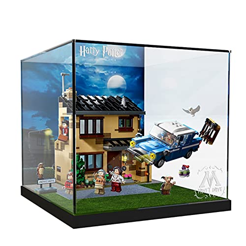 Funda De Acrílico para Lego Harry Potter 4 Privet Drive, A Prueba De Polvo, Caja De Exposición Compatible con Lego 75968 (Modelo No Incluido)