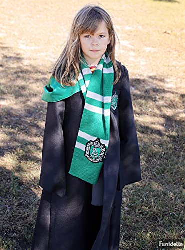 Funidelia | Bufanda Slytherin Harry Potter Oficial para Hombre y Mujer ▶ Hogwarts, Magos, Películas & Series - Color: Verde, Accesorio para Disfraz - Licencia: 100% Oficial