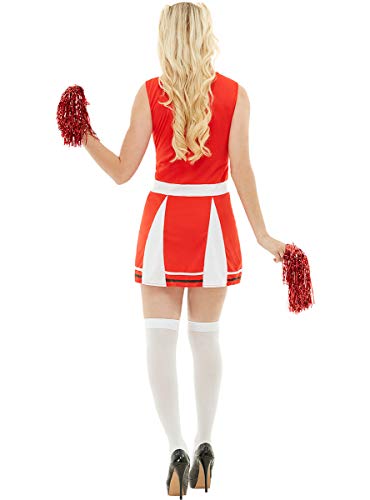 Funidelia | Disfraz de Animadora para Mujer Talla 3XL ▶ Cheerleader, Fútbol Americano, Instituto, Profesiones - Color: Rojo - para Tus Fiestas de Disfraces, Halloween y Carnaval