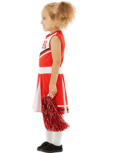 Funidelia | Disfraz de Animadora para niña Talla 7-9 años ▶ Cheerleader, Fútbol Americano, Instituto, Profesiones - Color: Rojo - Divertidos Disfraces y complementos