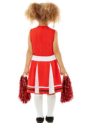 Funidelia | Disfraz de Animadora para niña Talla 7-9 años ▶ Cheerleader, Fútbol Americano, Instituto, Profesiones - Color: Rojo - Divertidos Disfraces y complementos