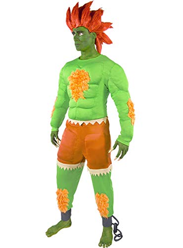 Funidelia | Disfraz de Blanka - Street Fighter Oficial para Hombre Talla M ▶ Videojuegos, Años 80, Arcade - Verde