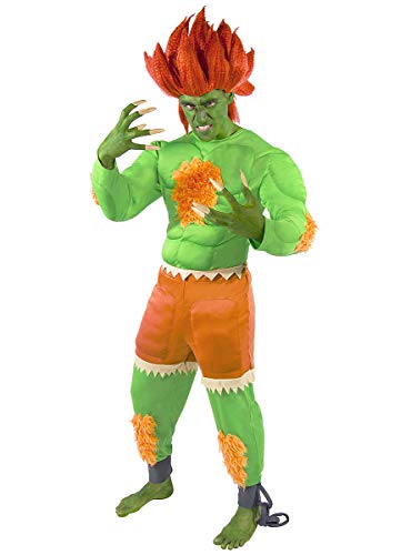 Funidelia | Disfraz de Blanka - Street Fighter Oficial para Hombre Talla M ▶ Videojuegos, Años 80, Arcade - Verde