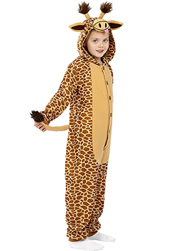 Funidelia | Disfraz de Jirafa Onesie para niño y niña Talla 10-12 años ▶ Animales, Desierto - Color: Marrón - Divertidos Disfraces y complementos para Carnaval y Halloween