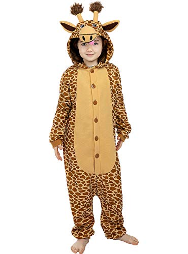 Funidelia | Disfraz de Jirafa Onesie para niño y niña Talla 10-12 años ▶ Animales, Desierto - Color: Marrón - Divertidos Disfraces y complementos para Carnaval y Halloween