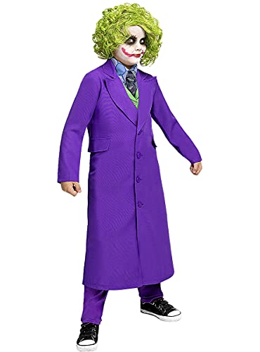 Funidelia | Disfraz de Joker Oficial para niño Talla 5-6 años ▶ Superhéroes, DC Comics, Villanos - Color: Morado - Licencia: 100% Oficial - Divertidos Disfraces y complementos