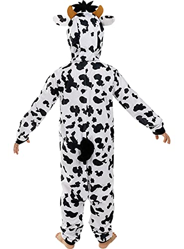 Funidelia | Disfraz de Vaca Onesie para niño y niña Talla 5-6 años ▶ Animales, Granja - Color: Blanco - Divertidos Disfraces y complementos para Carnaval y Halloween