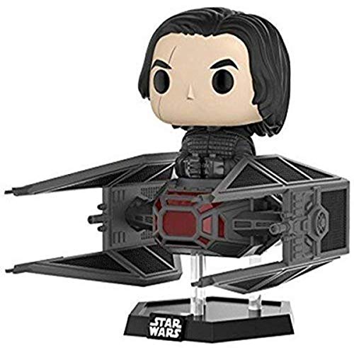 Funko-20154 Star Wars Kylo REN w/Tie Fighter Pop Deluxe, Multicolor, 10 cm (20154)