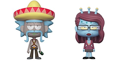 Funko 32267 VYNL 4 en Paquete de 2: Rick & Morty: Rick w/Sombrero & Unity Morty, Multi