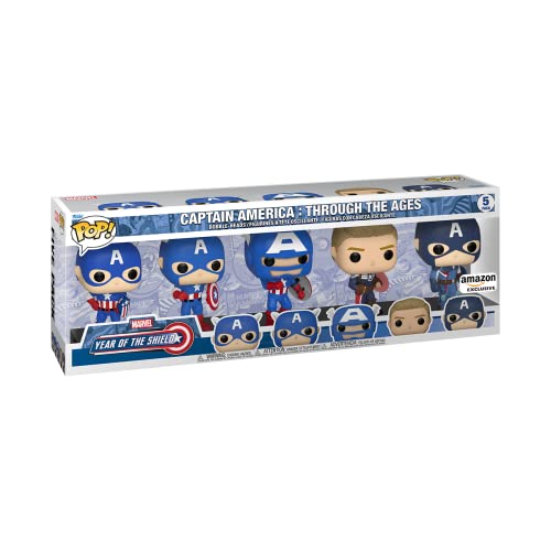 Funko 55482 POP Marvel YOTS- 5PK Cap America , Amazon Exclusive