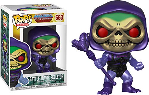 FUNKO - Masters of The Universe-Series 2-Skeletor with Battle Armor Exclusive (Metallic) Figurina, Multicolor, 34927