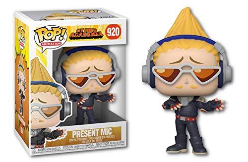 Funko Pop! Anime: My Hero Academia - Figura de vinilo con micrófono (con funda protectora de caja de pop)