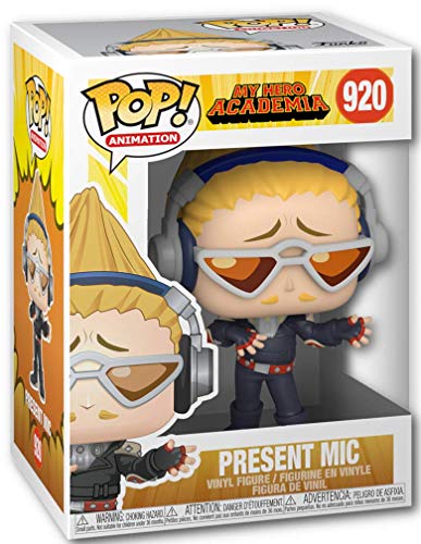 Funko Pop! Anime: My Hero Academia - Figura de vinilo con micrófono (con funda protectora de caja de pop)