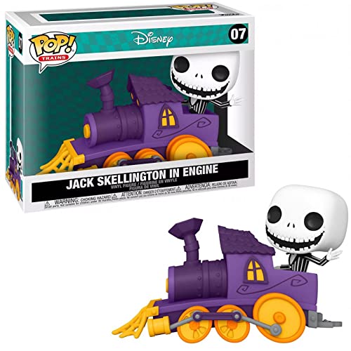 Funko- Pop Disney: Nightmare Before Christmas Jack in Train Engine Figura Coleccionable, Multicolor, Extra Large (50630)