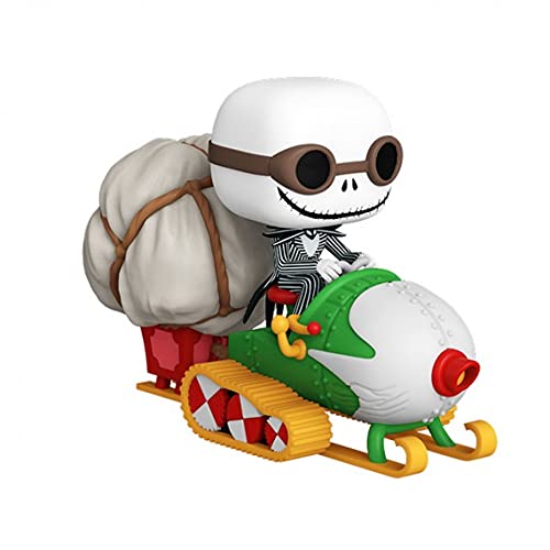 Funko- Pop Disney Ride: The Nightmare Before Christmas-Jack w/Goggles & Snowmobile Figura Coleccionable, Multicolor, Extra Large (49146)