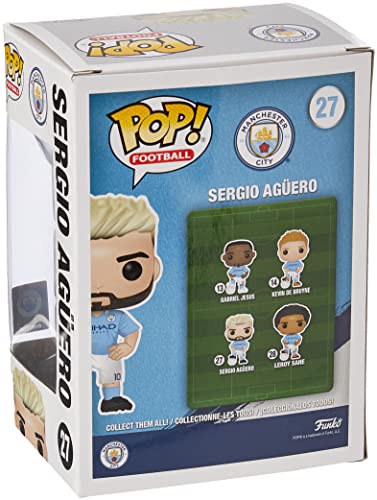 Funko - Pop! Football: Manchester City - Sergio Agüero Figura De Vinil, Multicolor (42789)