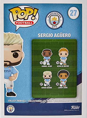 Funko - Pop! Football: Manchester City - Sergio Agüero Figura De Vinil, Multicolor (42789)