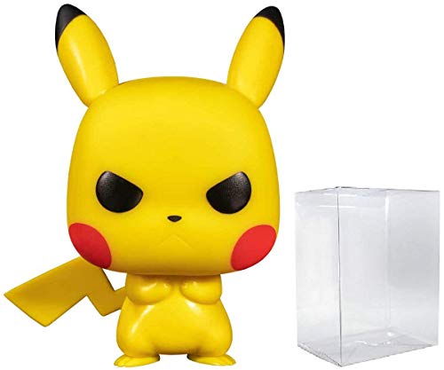 Funko Pop! Games: Pokemon – Figura de vinilo Grumpy Pikachu (incluye funda protectora compatible con caja de pop)