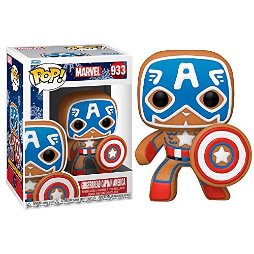 Funko- Pop Marvel Holiday-Captain America S3 Figura coleccionable, Multicolor (50657)