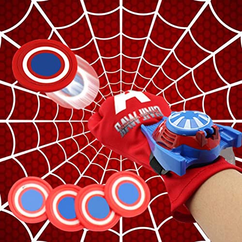 Funmix Web Launcher Glove,7 Piezas Divertidas para niños Guantes de plástico para Cosplay Lanzador Guantes Juguetes Lanzador de Guantes Juguetes muñeca Guantes Web Tirador Juguete