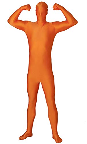 Funsuits Original FUNSUIT - Disfraz de Segunda Piel (Pegado al Cuerpo) Carnaval Halloween - Naranja - Talla S / M / L / XL / XXL [M]