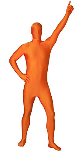 Funsuits Original FUNSUIT - Disfraz de Segunda Piel (Pegado al Cuerpo) Carnaval Halloween - Naranja - Talla S / M / L / XL / XXL [M]